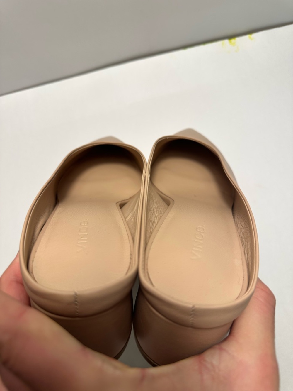 Vince Ralston Leather Pointy Toe Mule in Nude Size 9.0 - Picture 13 of 16